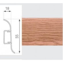 Dab Sierra (ozols Sierra) Li1 PVC Grīdlīste ar Kabeļkanālu